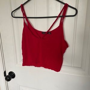 Red Crop Tank Top